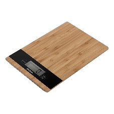 Весы кухонные Blackton Bt KS111 Bamboo, тип управления: сенсорное, дисплей LCD, количество высокочувствительных датчиков: 4, выбор единиц измерения: грамм, унция, фунт:унция, миллилитр (молоко, вода), жидкая унция (молоко, вода), интервал измерения: 1 г, максимальный вес: 5 кг, функция вычета веса тары, индикация перегрузки, индикатор замены батарейки, автоматическое и ручное отключение, автообнуление, материал корпуса: бамбук, нескользящие ножки, источник питания: 2 x AAA, номинальное напряжение: 3 В