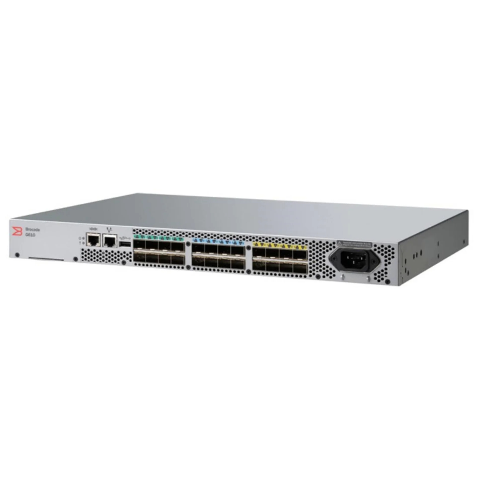 Коммутатор Brocade G610, 24×16 Гбит/с FC SFP+ SWL, управляемый