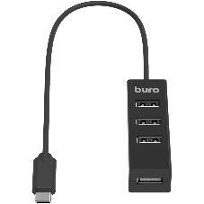USB-концентратор Buro BPH-C-1906, USB-C, USB 2.0 4 порта, USB