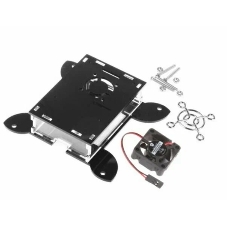 Корпус Qumo, VESA 100x100+вентилятор, Raspberry Pi 4, акрил, черный (RS043)