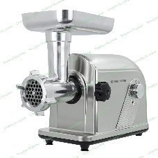 Мясорубка электрическая Eurostek EMG-0905 серебристый, 3200 Вт, 3 кг/мин, реверс, защита от перегрузки, металлический лоток, насадки - 4