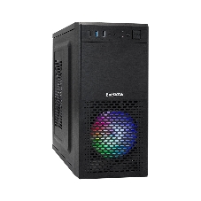 Компьютерный корпус Minitower ExeGate mEVO-7807-XP400 (mATX, БП XP400 с вент. 12см, 1*USB+1*USB 3.0, черный, 1 вент. 12см с RGb подсветкой)