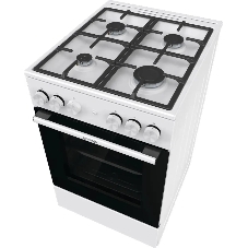 Плита газовая Gorenje GG5A11WF белый, конфорок 4 газовых, духовка 70 л, 50 см x 85 см x 59.4 см