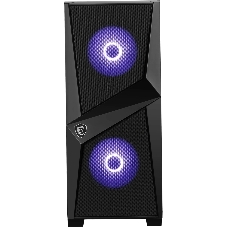 Компьютерный корпус MSI MAG FORGE 100M/mid-tower, ATX, tempered glass side panel/2x RGb 120мм & 1x 120мм fans inc./MAG FORGE 100M