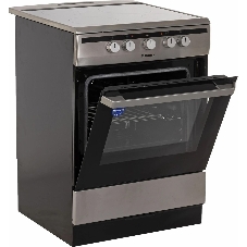 Плита электрическая Hansa FCCX64000 серебристый, конфорок 4 шт, духовка 69 л, 60 см x 85 см x 60 см