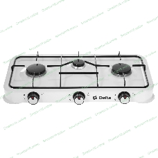 Плита настольная газовая Delta D-2207 трехконфорочная, белый