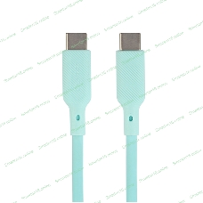 Кабель Type-C to Type-C, silica gel, 1м, 3A, 60W, PD (blue)