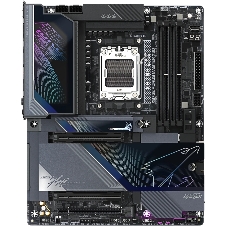 Материнская плата Gigabyte X870E AORUS MASTER X3D, AM5, AMD X870E, 4xDDR5, 4xSATA, 5xM.2, 2xPCIe 5.0 x16, 1xPCIe 4.0 x16, 1xHDMI, 1x5Gb LAN, 1x10Gb LAN, Wi-Fi 7, Bluetooth 5.4, 2xUSB-C 40Gbps (USB4), 1xUSB-C 20Gbps, 1xUSB-C 10Gbps, 7xUSB-A 10Gbps, 3x3.5 мм + S/PDIF оптический, 7.1, ATX