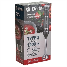 Блендер DELTA DL-7060 черный 1200 Вт, 2 скорости, насадка и нож из нержавеющей стали