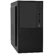 Компьютерный корпус Minitower ExeGate BAA-308U2-UNS400 (mATX, БП UNS400 с вент. 12см, 1хUSB/2хUSB 3.0, HD Audio, черный)