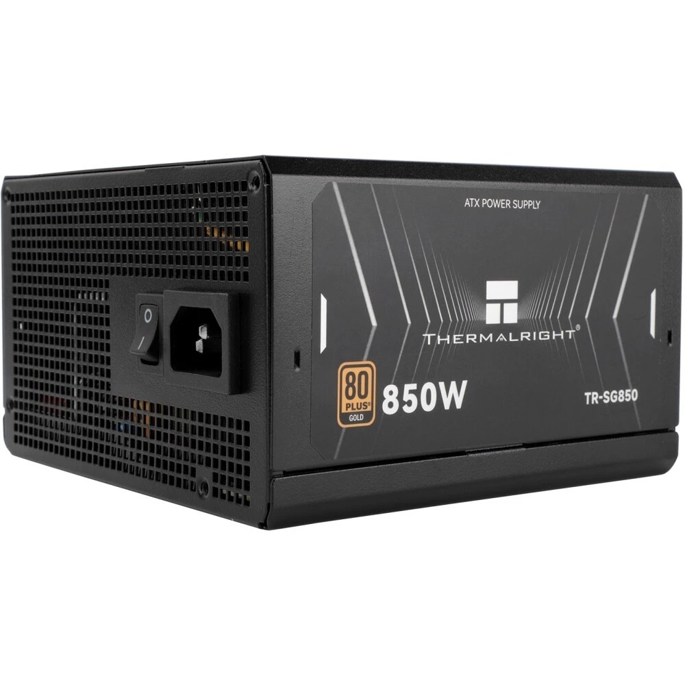Блок питания Thermalright 850W 80+ Gold (ATX, 3.1, PCIe 5.1, Full modular, 1x24(20+4)pin 600мм, 2xCPU 8(4+4)pin 650мм, 2xPCIe*2 8(6+2)pin 650+150мм, 1x12VHPWR PCIe 5.1 12+4pin 600мм, 2xSATA*4 450+150+150+150мм, 1xMOLEX4pin*3 500+150+150мм, Active, 120x120мм, 150x140x86mm, APFC,)