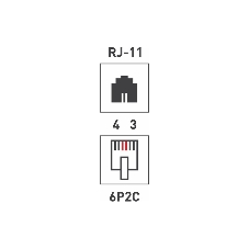 Розетка телефонная 1-м Proconnect RJ11 6P2C 03-0001-4