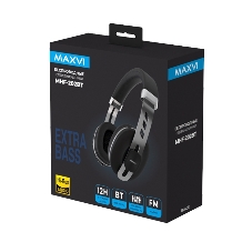 Беспроводные/проводные наушники Maxvi MHF-202BT черный, полноразмерные, Bluetooth + проводной, до 15 ч