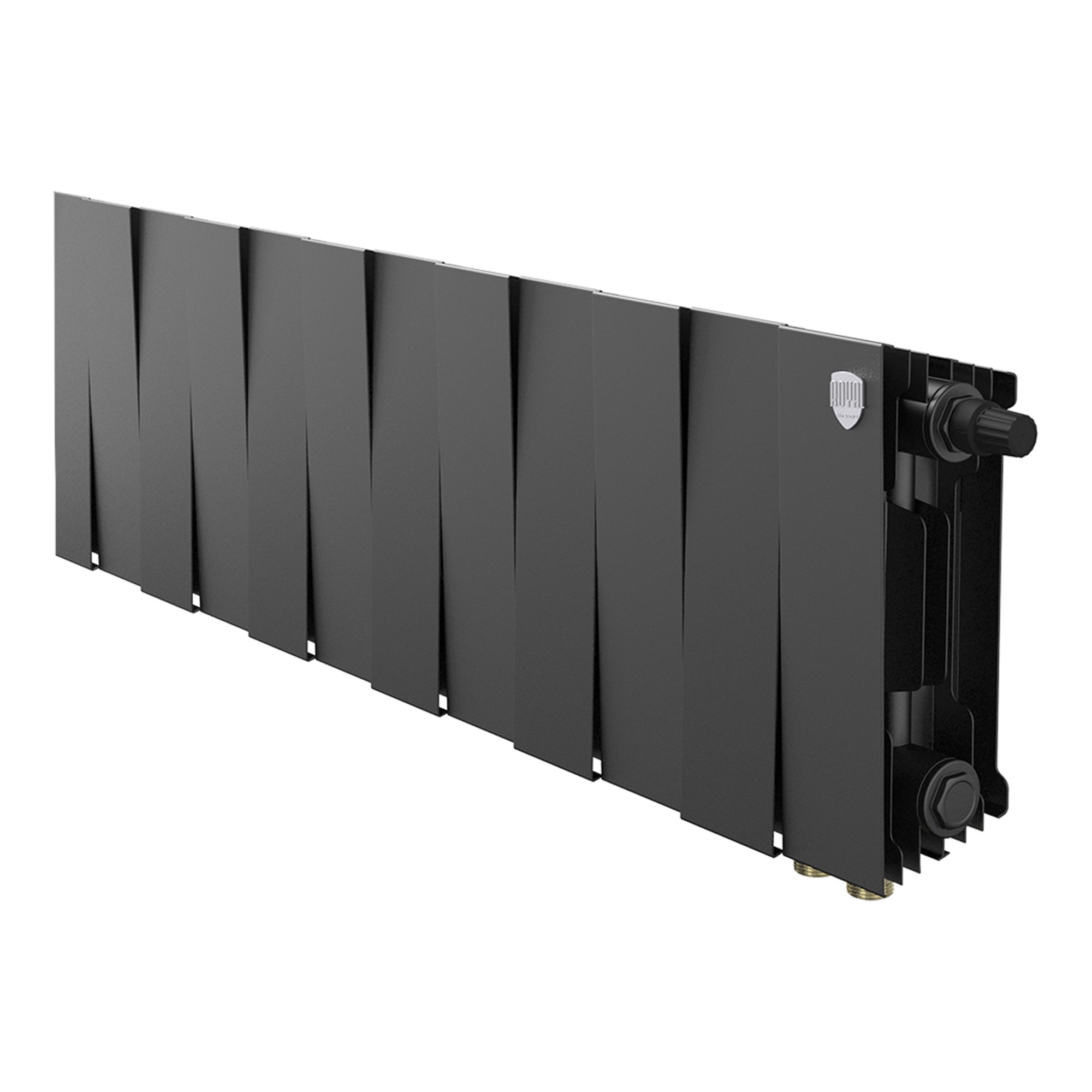Радиатор биметаллический Royal Thermo PianoForte 200 черный VR80- 12 секц.