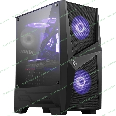 Компьютерный корпус MSI MAG FORGE 100M/mid-tower, ATX, tempered glass side panel/2x RGb 120мм & 1x 120мм fans inc./MAG FORGE 100M