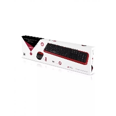 Комплект клавиатура+мышь Smartbuy 620382AG-RK беспроводной, USB, 1600 DPI, чёрно-красный