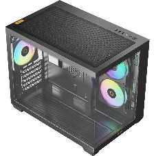 Корпус Ocypus Gamma C54 BK ARGB, Mini-Tower, чёрный, 3 x 120 мм