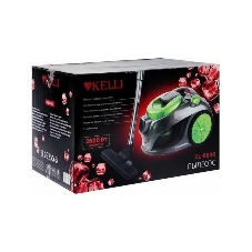 Пылесос Kelli KL-8008 зеленый/серый, 480/2600 Вт, уборка сухая, пылесборник контейнер 2,5 л
