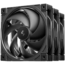 Вентилятор корпусной DeepCool FD12 V2 (3 шт.), 120 мм, 500-2500 об/мин, 32.32-35.66 дБ, 4 pin PWM, без подсветки