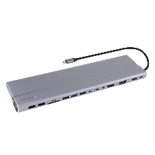Адаптер VCOM TypeC -->3*USB3.0+2*USB2.0+VGA+RJ45+SD+TF+AUD+HDMI+DP+2*USB3.1 Data+PD