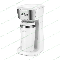 Кофеварка капельная Kitfort КТ-7411 белый/нержавеющая сталь, исп. кофе - молотый, 0.4 л, 450 Вт