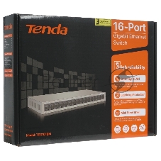 Коммутатор Tenda TEG1016M, 16×1 Гбит/с, неуправляемый