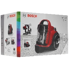 Пылесос Bosch BGC05AAA2 красный/черный, 350/700 Вт, уборка сухая, пылесборник контейнер 1.5 л