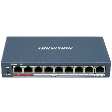 Коммутатор Hikvision DS-3E0109P-E(C), 8×100 Мбит/с PoE + 1×100 Мбит/с, неуправляемый