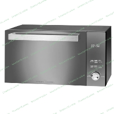 Микроволновая печь Profi Cook PC-MWG 1204 черный/серебристый, 23 л, 800 Вт, переключатели - кнопки, поворотный механизм