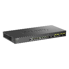 Коммутатор D-Link DXS-1210-12TC/B1A, 8×10 Гбит/с + 2×10 Гбит/с SFP+ + 2×10 Гбит/с Combo, управляемый
