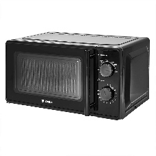 Микроволновая печь Delta DL-85L20 черный, 20 л, 700 Вт, переключатели - поворотный механизм