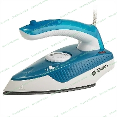 Утюг Delta DL-430Т белый/синий, 1000 Вт, 15 г/мин, 50 г/мин, 80 мл