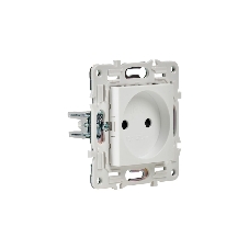 Розетка SKANDY 10А без заземл. без защ. шторок SK-R02W арктич. бел. IEK SK-R10-10-K01