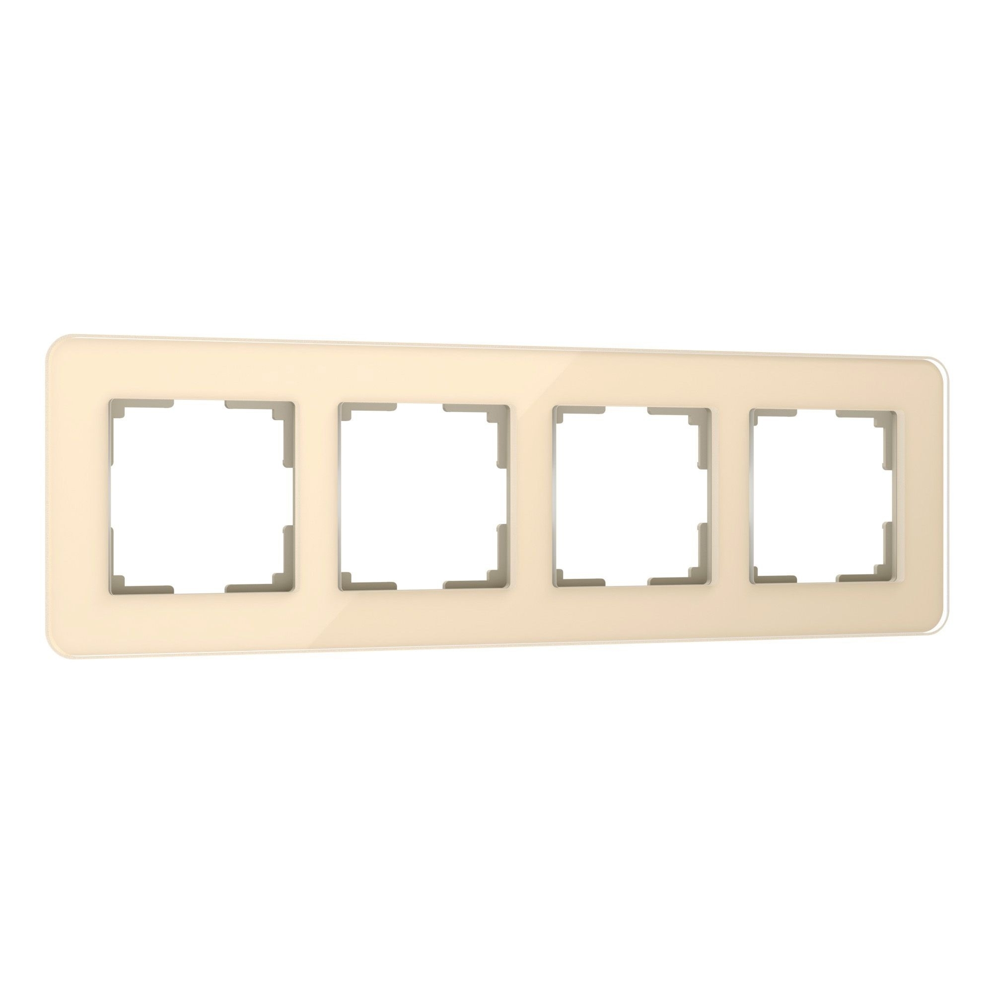 Рамка на 4 поста WERKEL Elite (айвори, стекло) W0042443