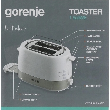 Тостер Gorenje T850WE 720 Вт, белый