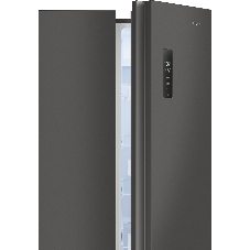 Холодильник Weissgauff WSBS 500 Inverter NoFrost Dark Grey двухкамерный 270/180л морозилка слева, No Frost, Side by Side