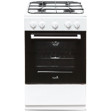 Плита газовая Cezaris ПГ 2150-00 белый, конфорок 4 шт, духовка 43 л, 51 см x 85 см x 55 см