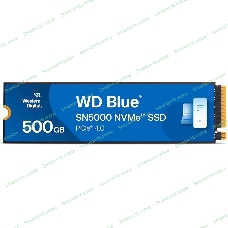Накопитель SSD WD Blue SN5000, 500Gb, PCIe 4.0 x4, M.2 2280, NVMe, R/W 5000/4000