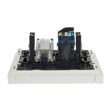 Розетка двойная TV+RJ45 кат.6 IEK FORTE&PIANO FP237 белый