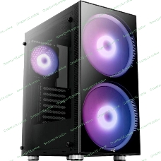Компьютерный корпус Aerocool/Formula Python (3xUSB, 2xAudio, 0.5 мм,2x200 мм FAN, прозрачная стенка-закаленное стекло, ATX, без БП)