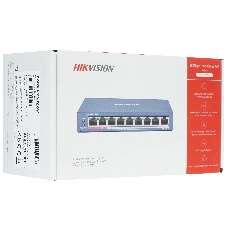 Коммутатор Hikvision DS-3E0109P-E(C), 8×100 Мбит/с PoE + 1×100 Мбит/с, неуправляемый