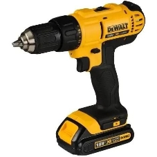 Дрель-шуруповерт DeWalt DCD771D2-QW, 18 В, 2 Ач, 42 Нм, щеточный