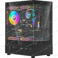 Компьютерный корпус MiniTower AeroCool/Formula Crystal Z1CM PLUS AR black (mATX, без БП, USB Type-A+USB Type-C) (Crystal Z1CM Plus Black AR)