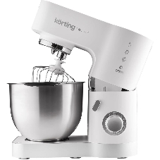 Кухонная машина Korting KKM 0105 Polar мощность 1200 Вт, 7 насадок (планетарный миксер с 3-мя насадками, мясорубка, насадка для колбас, насадка для кеббе, насадка-блендер), объем чаши 5.5 л, 8 скоростей, импульсный режим, механическое управление, белый