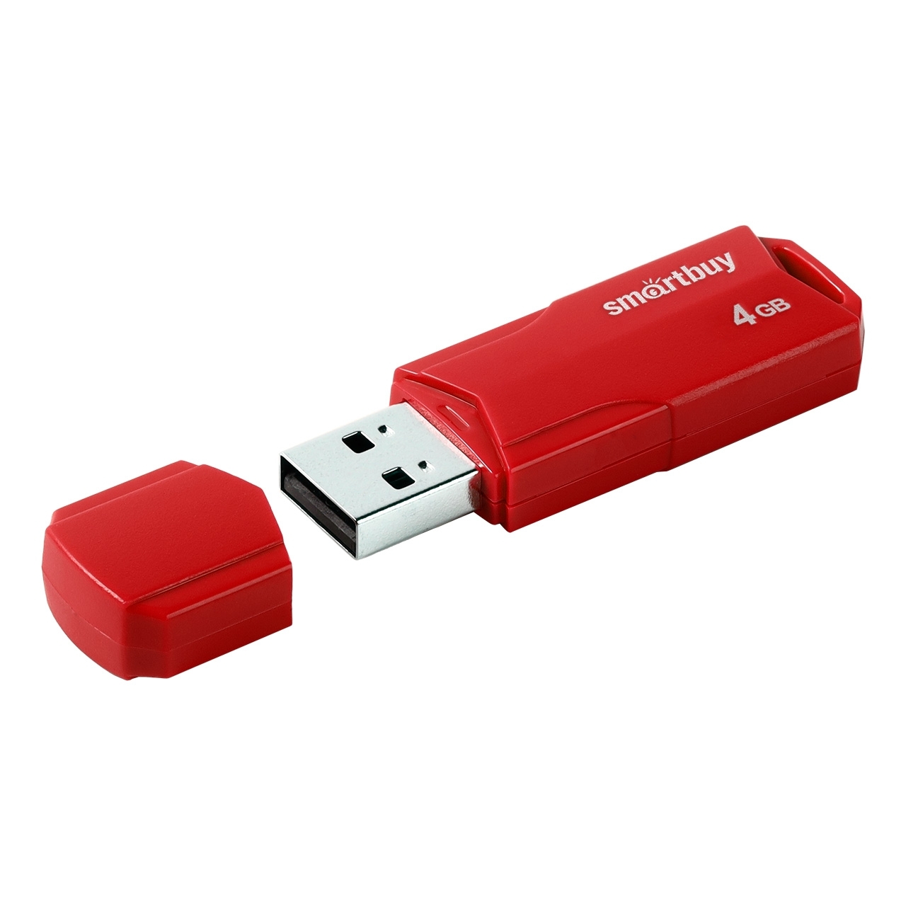 Флешка USB Smartbuy CLUE Red (SB4 GbCLU-R), 4Gb, USB 2.0, R/W 15/5, красный