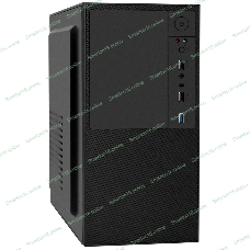 Компьютерный корпус Minitower ExeGate BAA-308-UNS350 (mATX, БП UNS350 с вент. 12см, 2хUSB, HD Audio, черный)