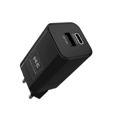 Сетевое зарядное устройство MORE CHOICE NC85i 1USB+1Type-C 3.0A PD 20W+QC3.0 для Lightning 8-pin Type-C, черный