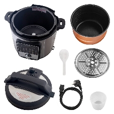 Мультиварка-скороварка Endever Vita-141 черный/стальной, 6.0 л, 1300 Вт, механическое, 18 программ