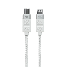 Дата-кабель MORE CHOICE (4620202555045) K87ia USB 3.0A PD 27W для Lightning ng 8-pin Type-C - 1м, белый