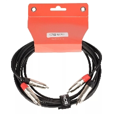 Кабель аудио FORCE FLC-20/32xRCA (M) - 2xRCA (M), стерео, используется для подключения бытовых и DJ аудио устройств к микшерам, диаметр 4,8 мм, металлические разъемы, длина 3 м